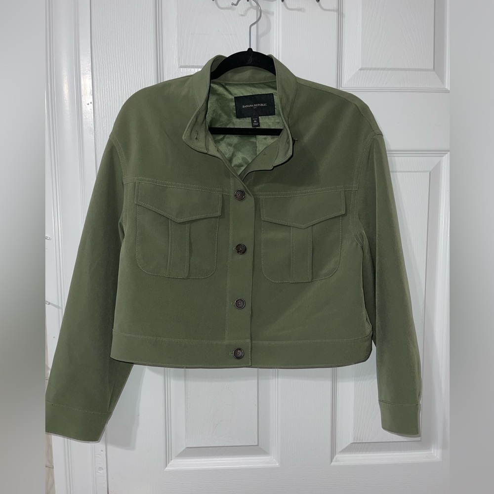Green Banana Republic Utility Jacket with Cargo Pockets